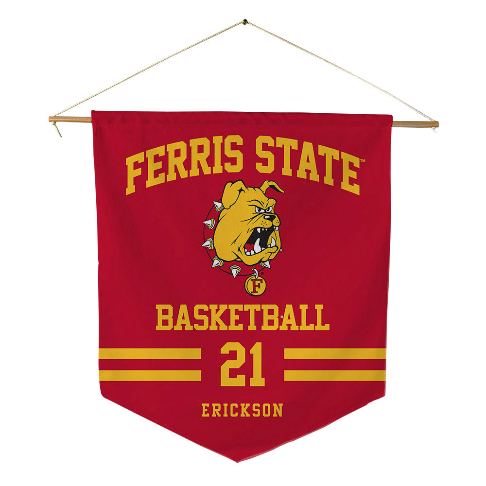 Ferris State - NCAA Men's Basketball : Ethan Erickson - Pennant - 18" x 21"-0