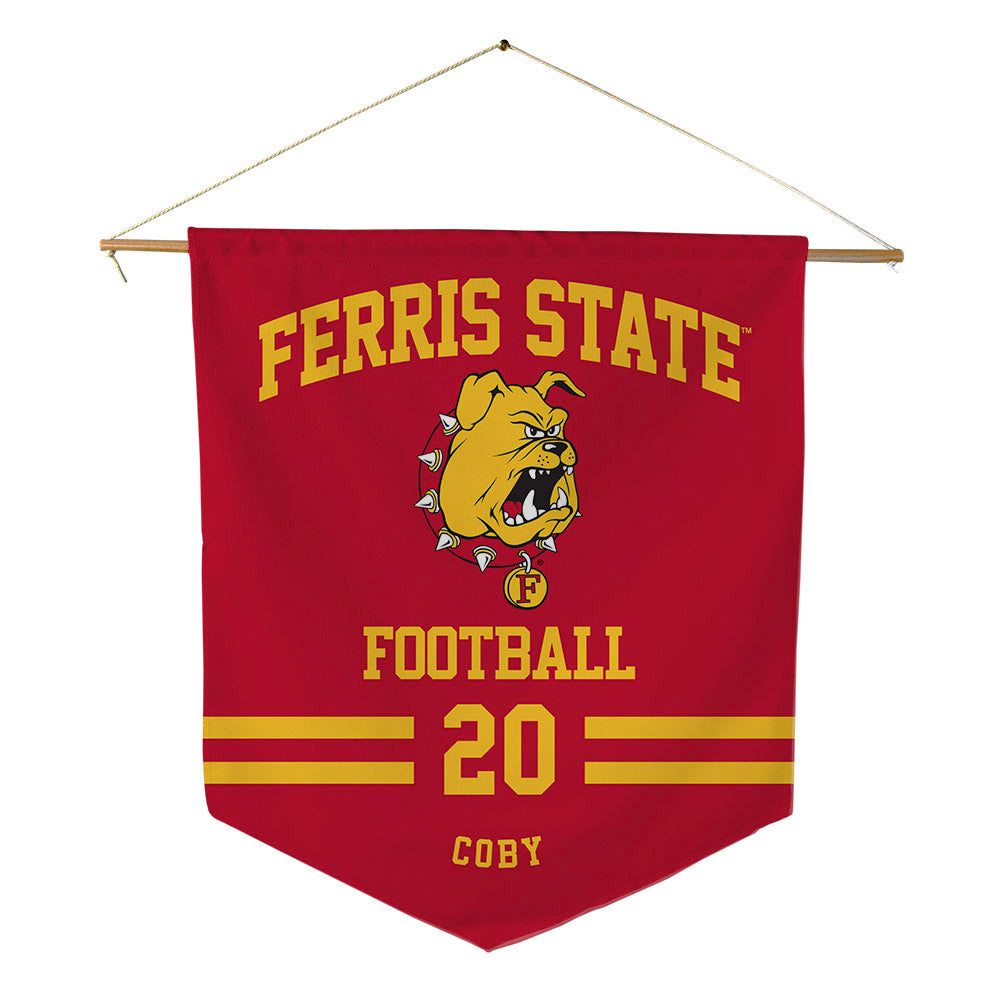 Ferris State - NCAA Football : James Coby - Pennant - 18" x 21"-0