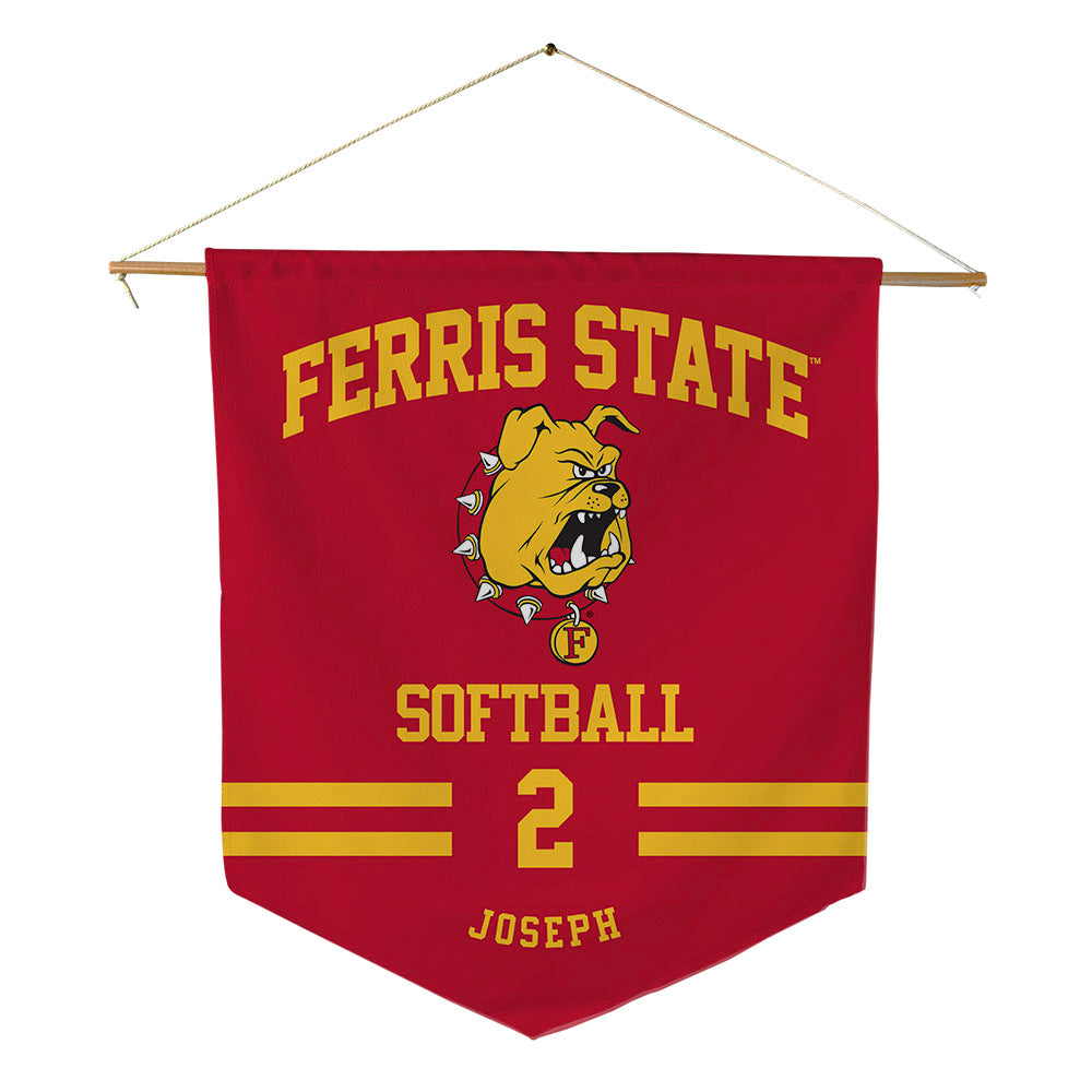 Ferris State - NCAA Softball : Jadyn Joseph - Pennant - 18" x 21"-0