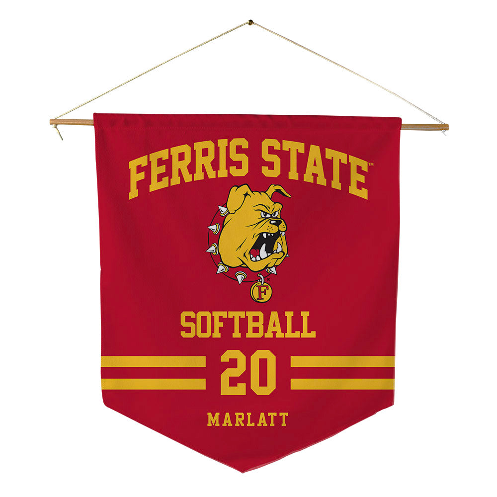 Ferris State - NCAA Softball : Jayden Marlatt - Pennant - 18" x 21"-0