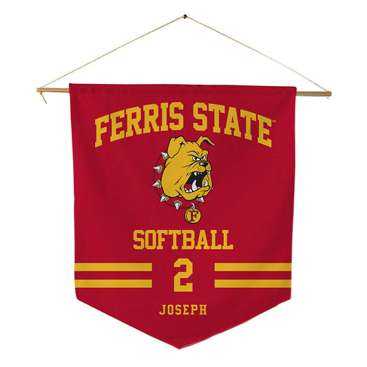 Ferris State - NCAA Softball : Jadyn Joseph - Pennant - 18" x 21"-0