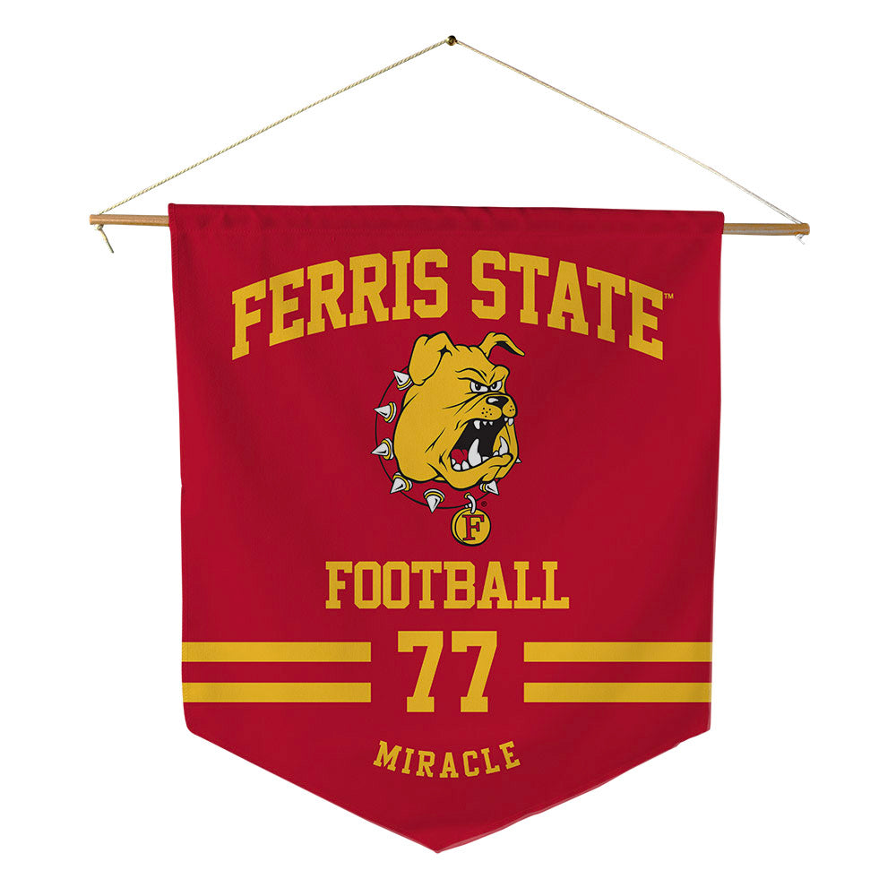 Ferris State - NCAA Football : Travis Miracle - Pennant - 18" x 21"-0
