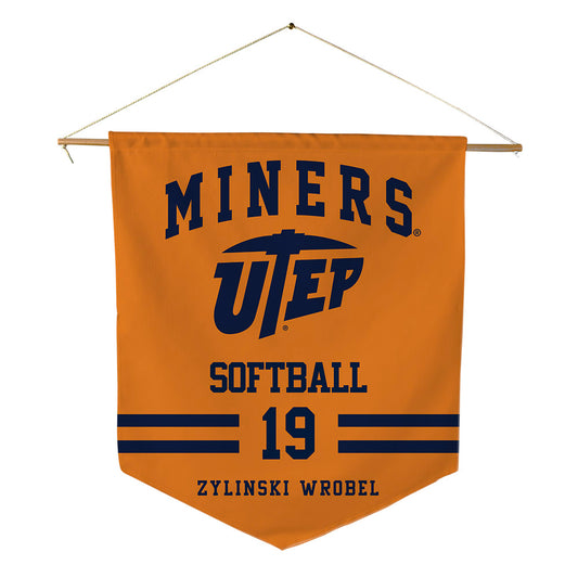 UTEP - NCAA Softball : Mallory Zylinski wrobel - Pennant - 18" x 21"-0