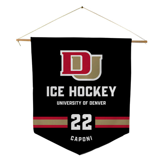 DU - NCAA Men's Ice Hockey : Connor Caponi - Pennant - 18" x 21"-0