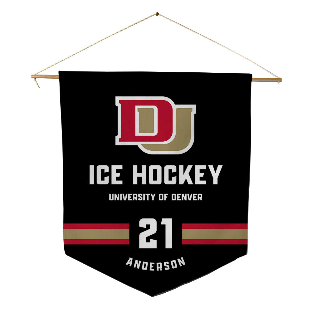DU - NCAA Men's Ice Hockey : Kent Anderson - Pennant - 18" x 21"-0