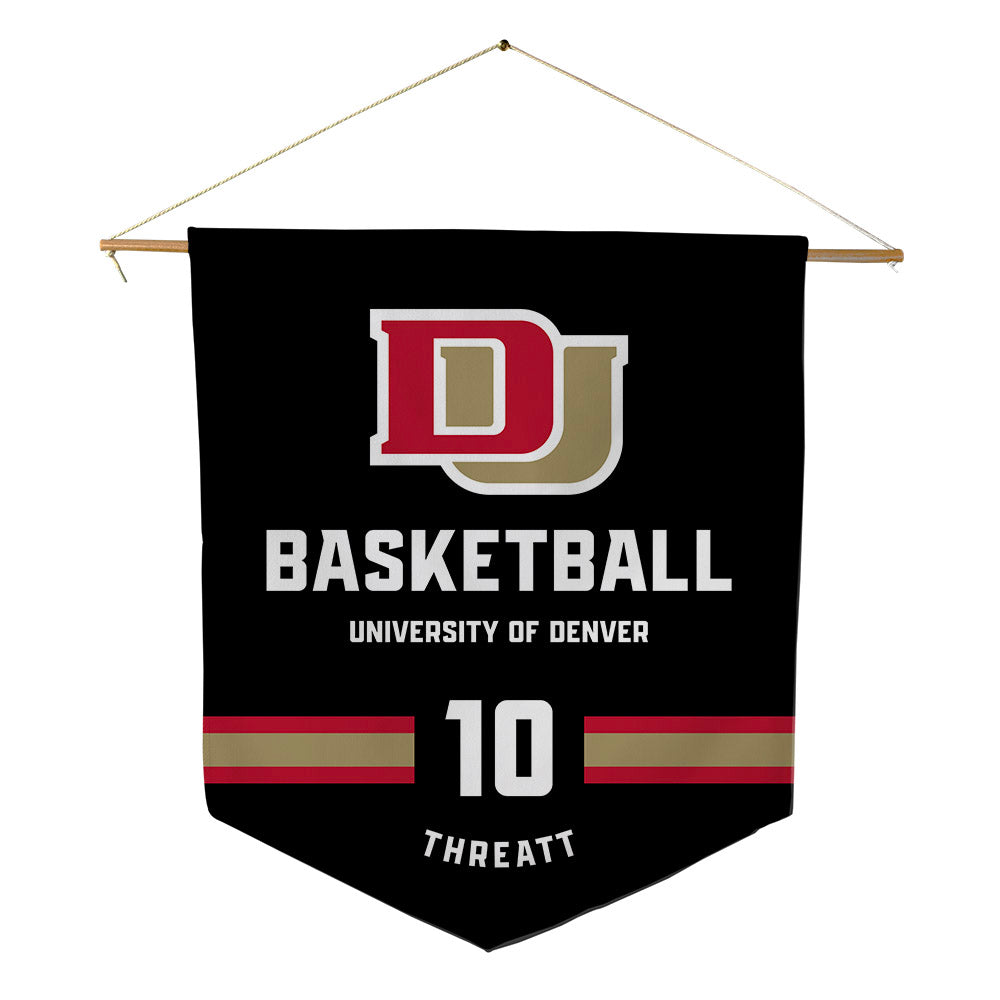 DU - NCAA Men's Basketball : Logan Threatt - Pennant - 18" x 21"-0