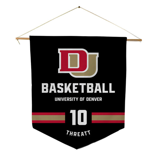DU - NCAA Men's Basketball : Logan Threatt - Pennant - 18" x 21"-0