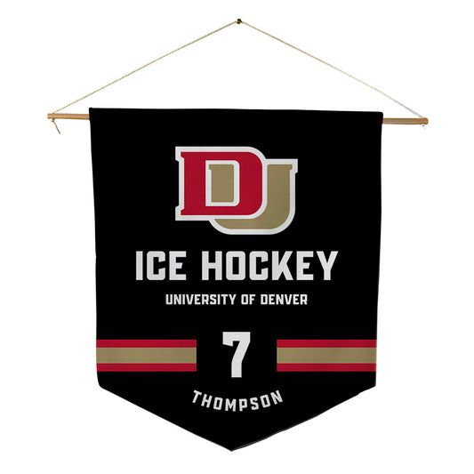 DU - NCAA Men's Ice Hockey : Aidan Thompson - Pennant - 18" x 21"-0