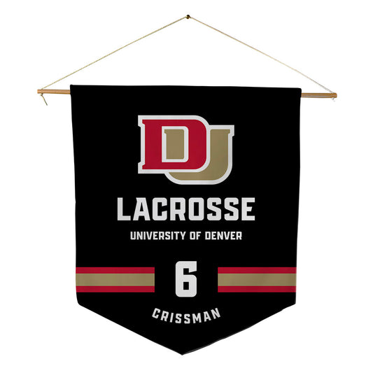 DU - NCAA Men's Lacrosse : Steele Crissman - Pennant - 18" x 21"-0