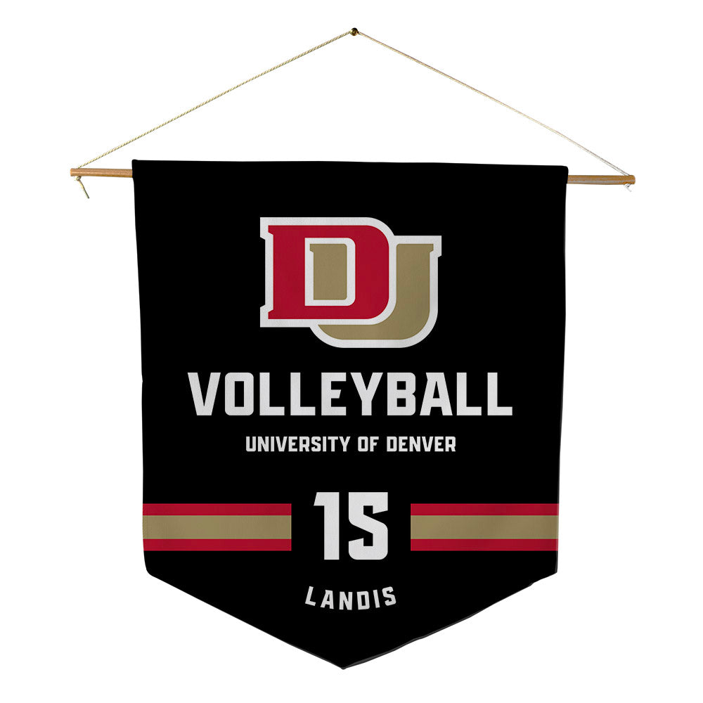 DU - NCAA Women's Volleyball : Katelyn Landis - Pennant - 18" x 21"-0