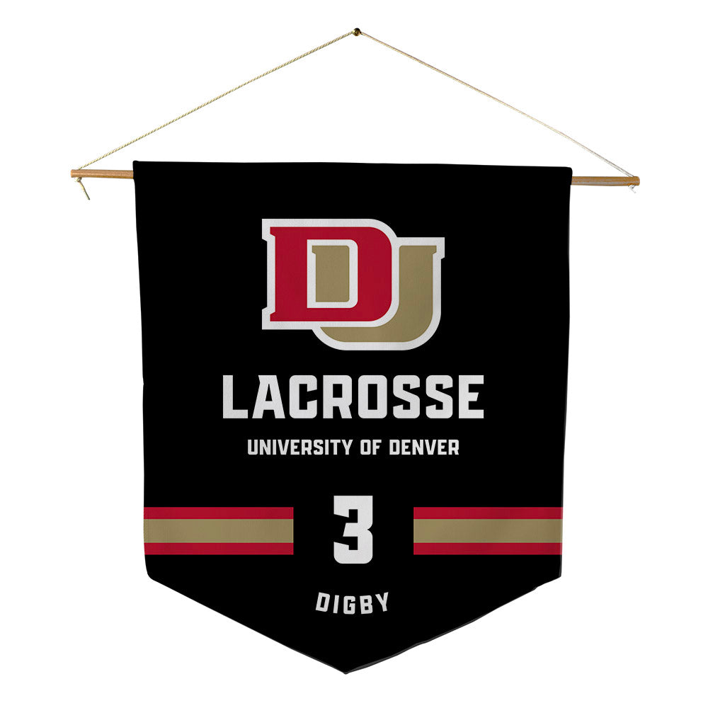 DU - NCAA Men's Lacrosse : Trey Digby - Pennant - 18" x 21"-0