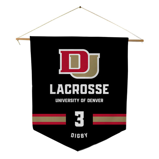 DU - NCAA Men's Lacrosse : Trey Digby - Pennant - 18" x 21"-0