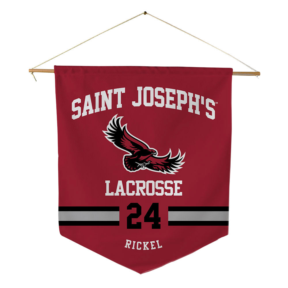 St. Joe's - NCAA Men's Lacrosse : Holden Rickel - Pennant - 18" x 21"-0