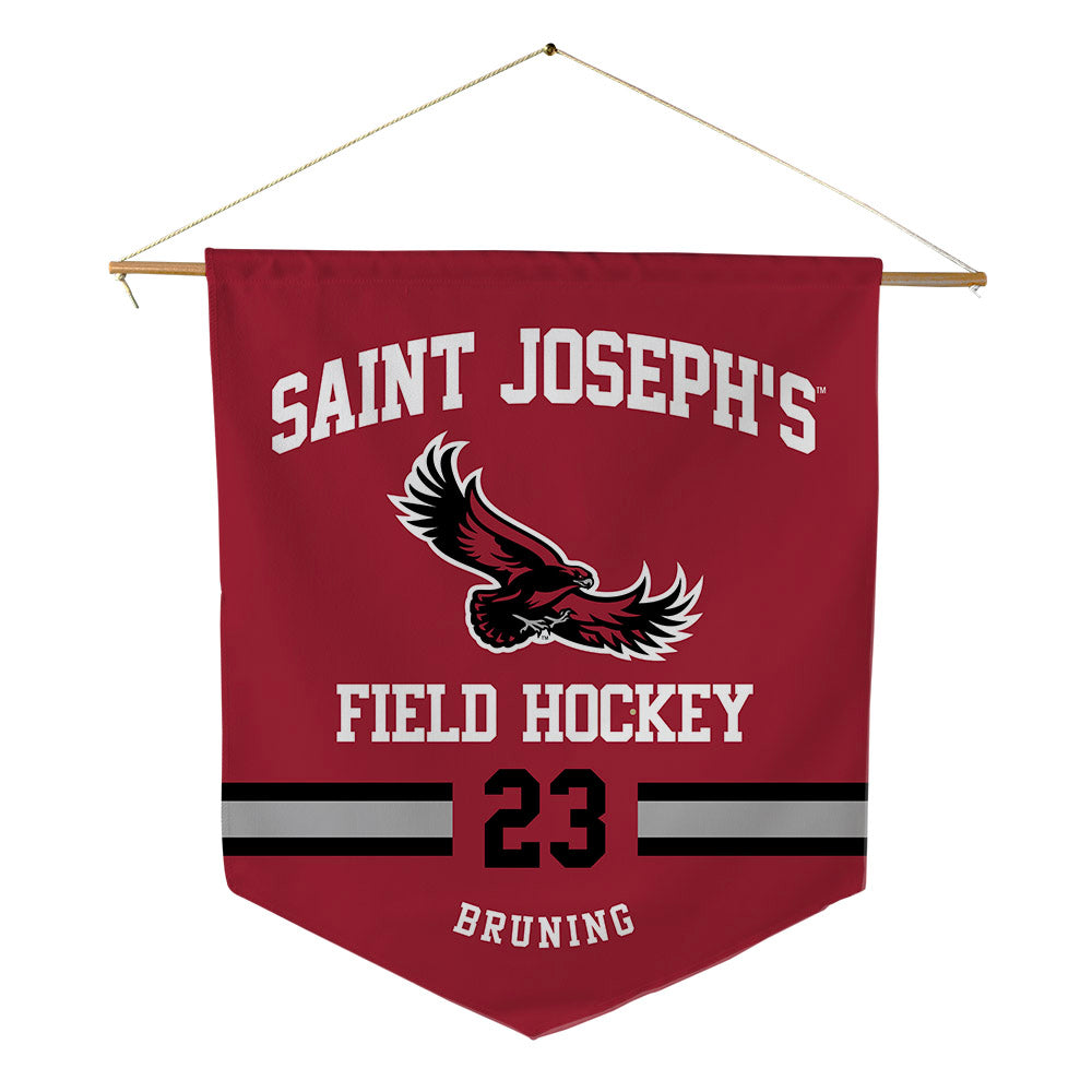 St. Joe's - NCAA Women's Field Hockey : Kiki Bruning - Pennant - 18" x 21"-0