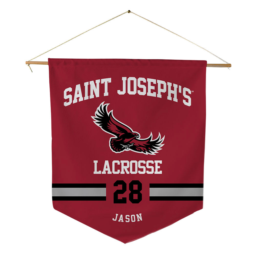 St. Joe's - NCAA Men's Lacrosse : Jesse Jason - Pennant - 18" x 21"-0