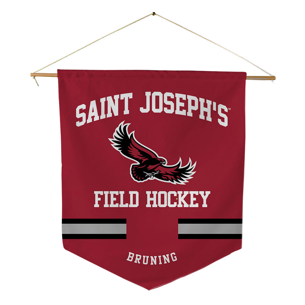 St. Joe's - NCAA Women's Field Hockey : Kiki Bruning - Pennant - 18" x 21"-0