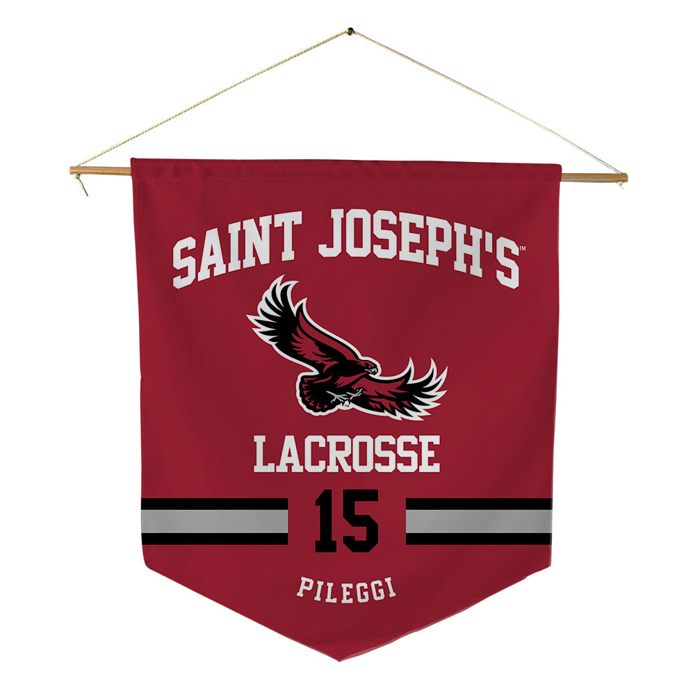 St. Joe's - NCAA Men's Lacrosse : Stevie Pileggi - Pennant - 18" x 21"-0