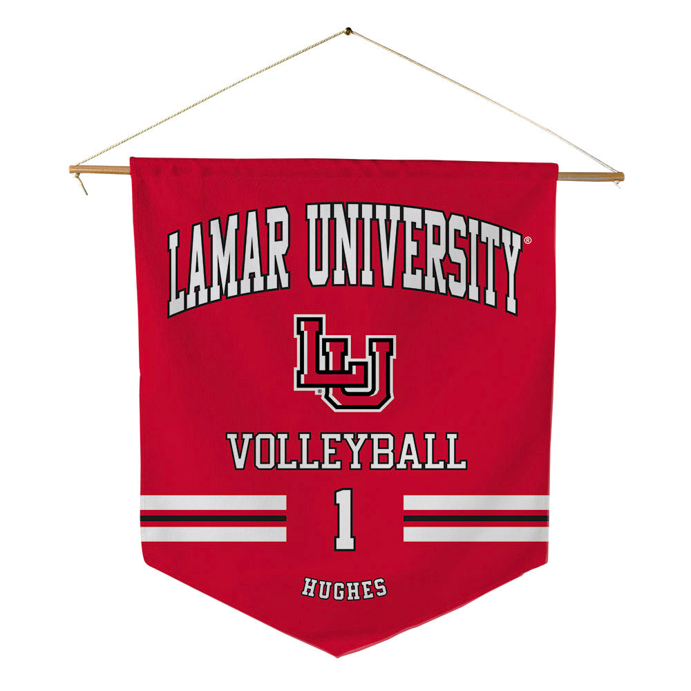 Lamar - NCAA Women's Volleyball : Katelyn Hughes - Pennant - 18" x 21"-0