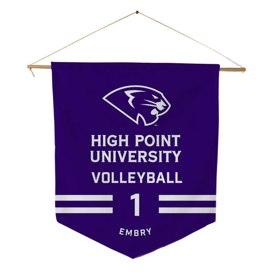 High Point - NCAA Women's Volleyball : Havani Embry - Pennant - 18" x 21"-0