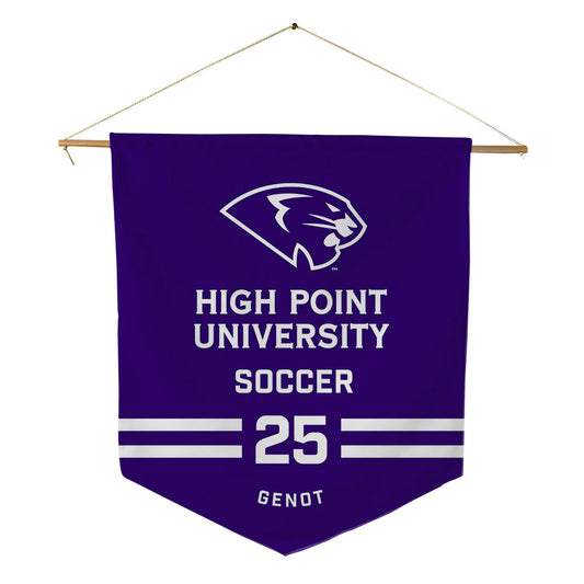 High Point - NCAA Men's Soccer : Kingston Genot - Pennant - 18" x 21"-0