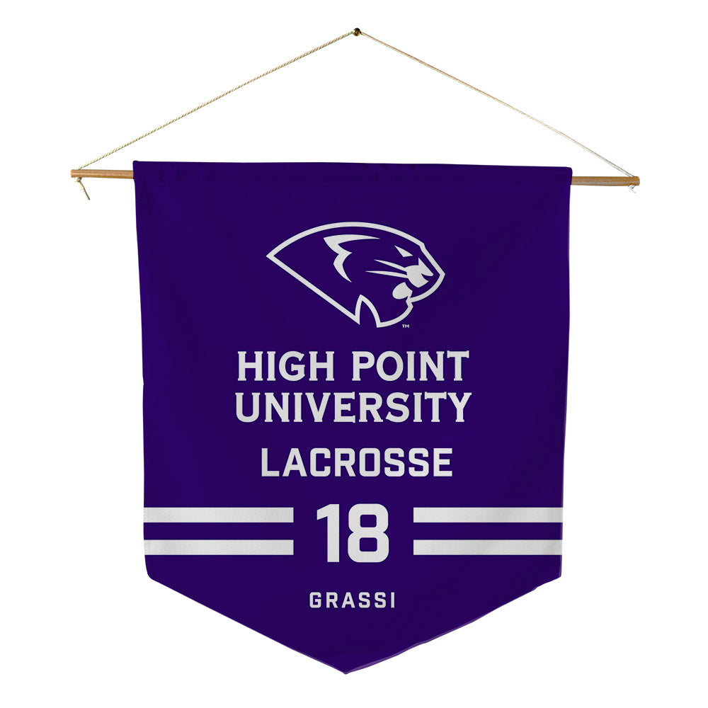 High Point - NCAA Men's Lacrosse : Anthony Grassi - Pennant - 18" x 21"-0