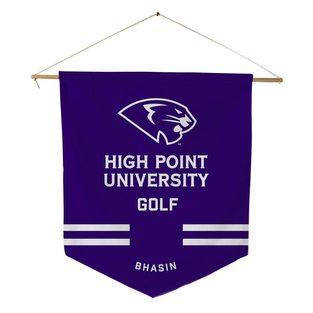 High Point - NCAA Men's Golf : Savar Bhasin - Pennant - 18" x 21"-0