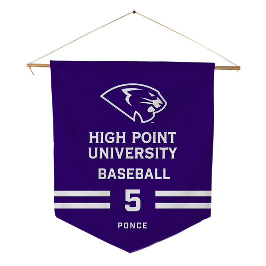 High Point - NCAA Baseball : Willie Ponce - Pennant - 18" x 21"-0