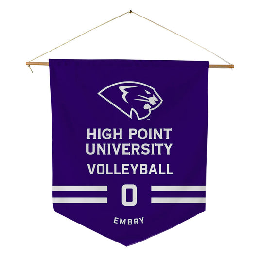High Point - NCAA Women's Volleyball : Havani Embry - Pennant - 18" x 21"-0