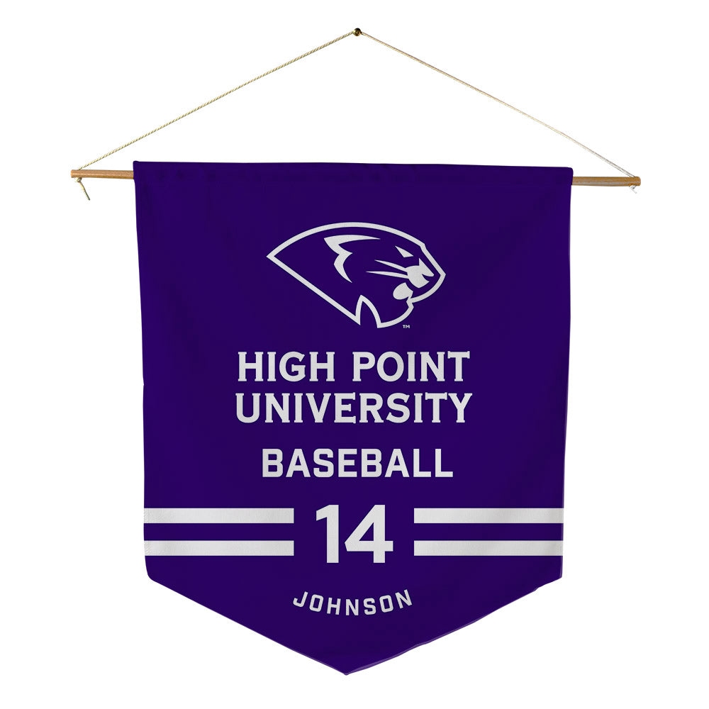 High Point - NCAA Baseball : Landen Johnson - Pennant - 18" x 21"-0