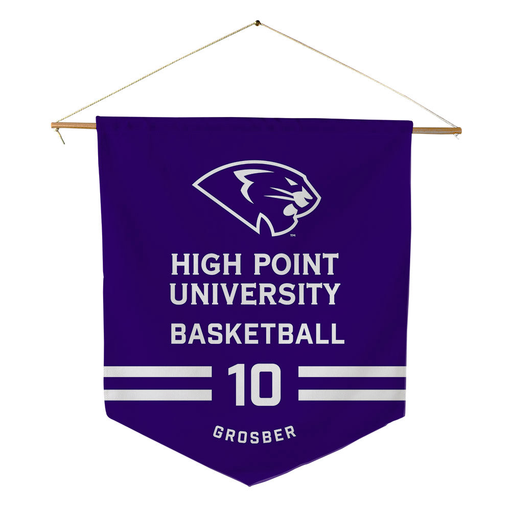 High Point - NCAA Men's Basketball : Dorian Grosber - Pennant - 18" x 21"-0