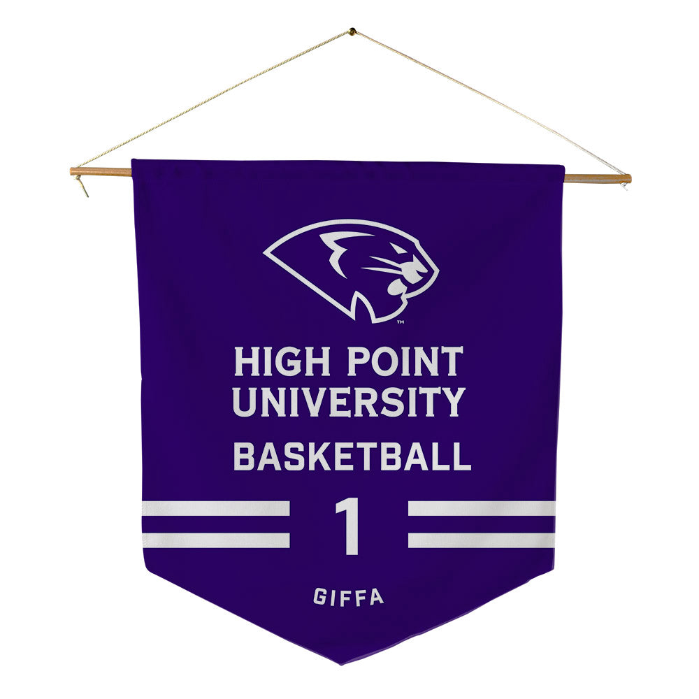 High Point - NCAA Men's Basketball : Kezza Giffa - Pennant - 18" x 21"-0