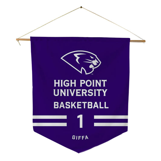 High Point - NCAA Men's Basketball : Kezza Giffa - Pennant - 18" x 21"-0