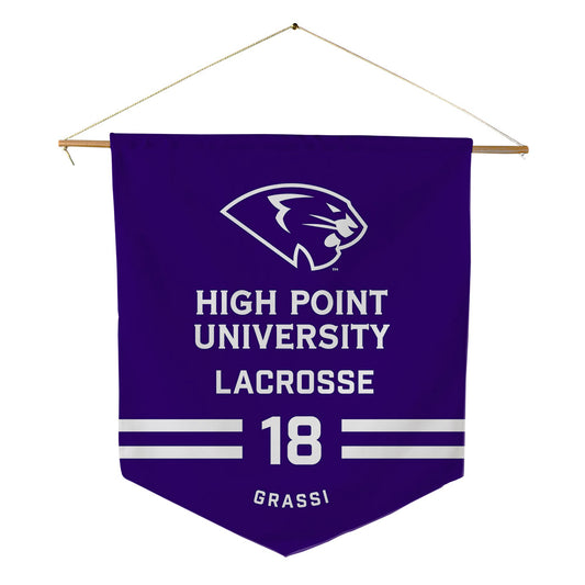 High Point - NCAA Men's Lacrosse : Anthony Grassi - Pennant - 18" x 21"-0