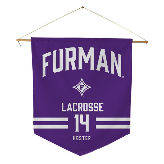 Furman - NCAA Women's Lacrosse : Reynolds Hester - Pennant - 18" x 21"-0