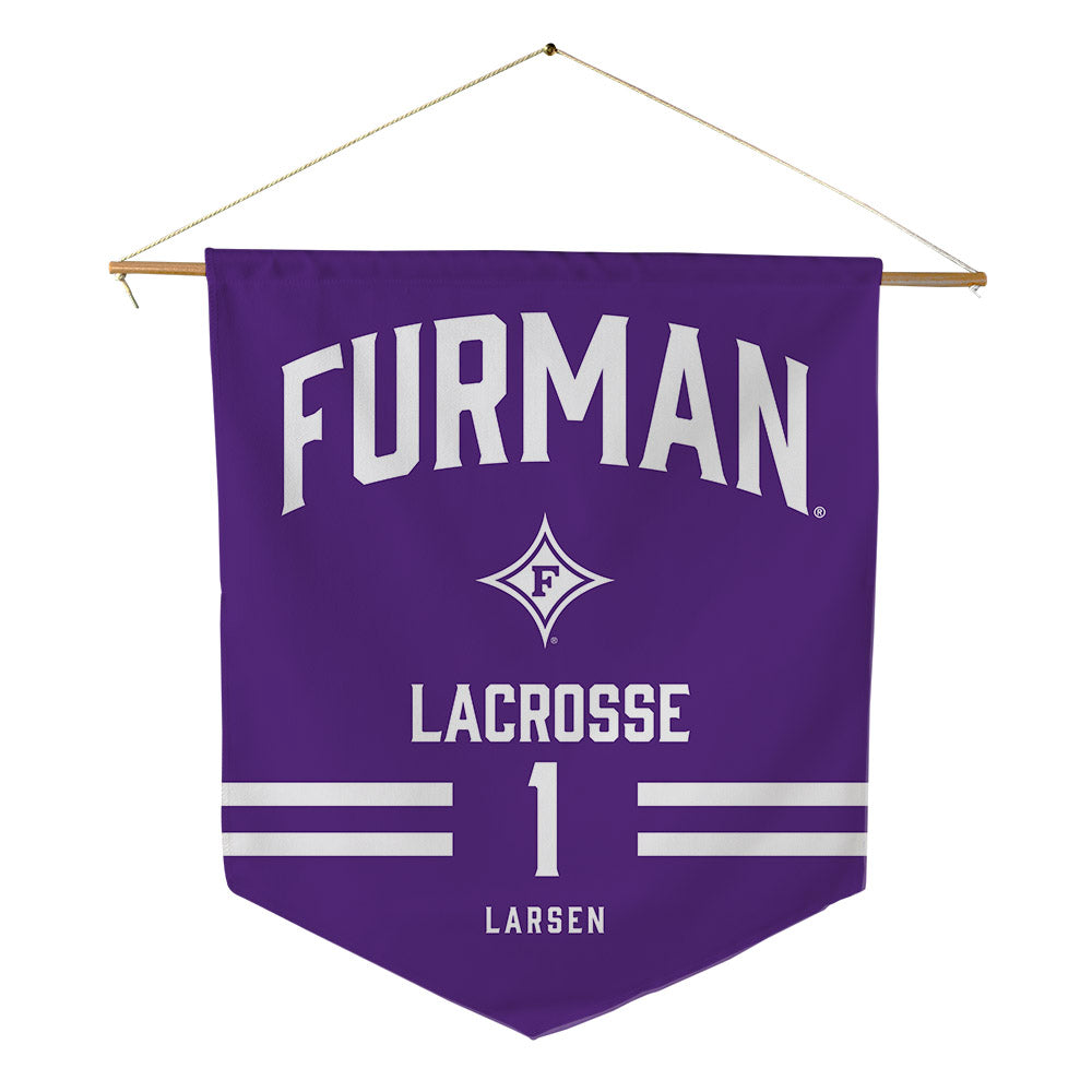 Furman - NCAA Women's Lacrosse : Cassie Larsen - Pennant - 18" x 21"-0