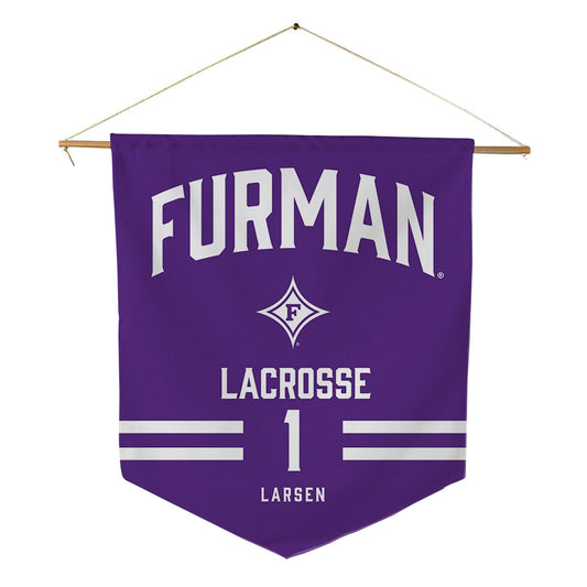 Furman - NCAA Women's Lacrosse : Cassie Larsen - Pennant - 18" x 21"-0