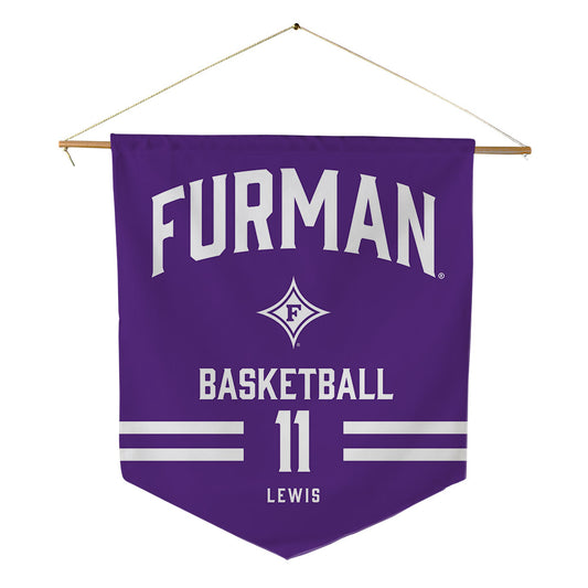 Furman - NCAA Men's Basketball : Gunnar Lewis - Pennant - 18" x 21"-0