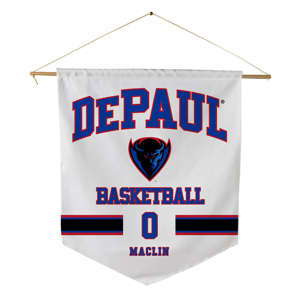 DePaul - NCAA Men's Basketball : Brandon Maclin - Pennant - 18" x 21"-0