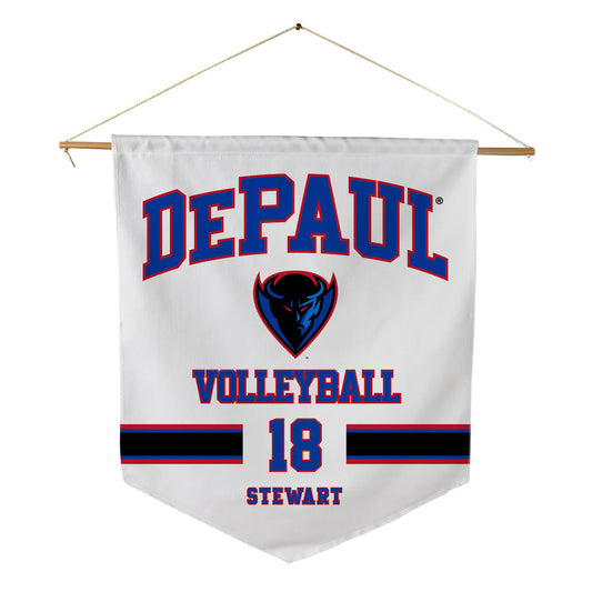 DePaul - NCAA Women's Volleyball : Morgan Stewart - Pennant - 18" x 21"-0