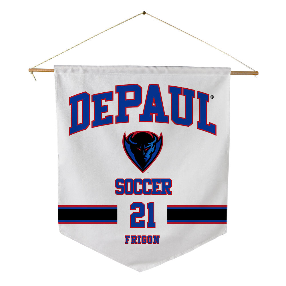 DePaul - NCAA Women's Soccer : Jericho Frigon - Pennant - 18" x 21"-0