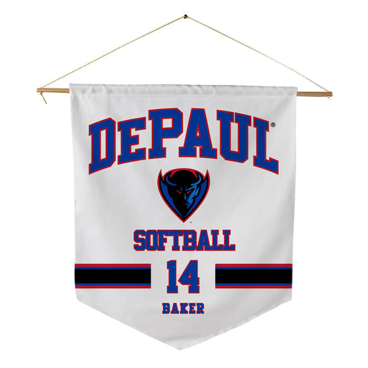 DePaul - NCAA Softball : Gwen Baker - Pennant - 18" x 21"-0