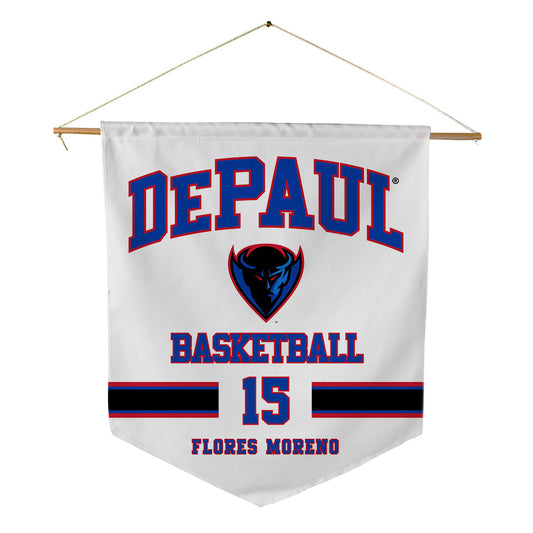 DePaul - NCAA Men's Basketball : Fabian Flores Moreno - Pennant - 18" x 21"-0