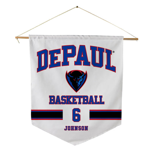 DePaul - NCAA Men's Basketball : Jonas Johnson - Pennant - 18" x 21"-0