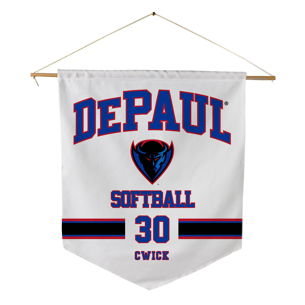 DePaul - NCAA Softball : Brooke Cwick - Pennant - 18" x 21"-0