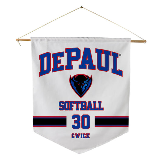 DePaul - NCAA Softball : Brooke Cwick - Pennant - 18" x 21"-0