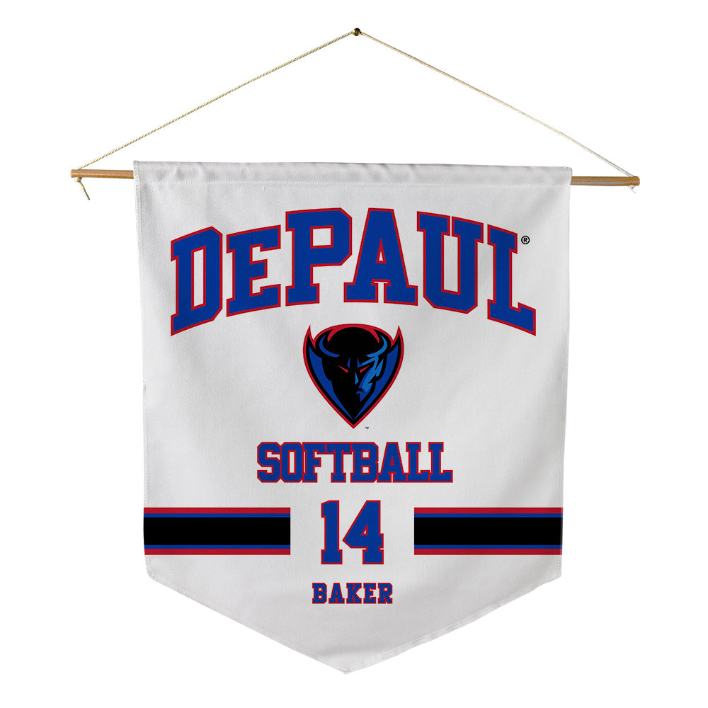 DePaul - NCAA Softball : Gwen Baker - Pennant - 18" x 21"-0