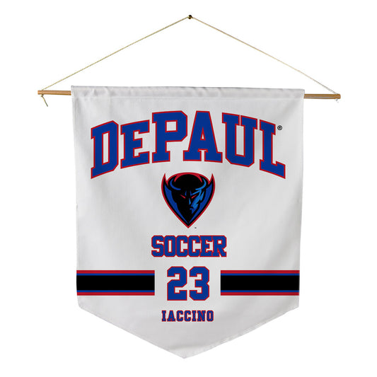 DePaul - NCAA Men's Soccer : Luca Iaccino - Pennant - 18" x 21"-0