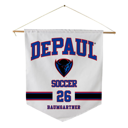 DePaul - NCAA Men's Soccer : Christian Baumgartner - Pennant - 18" x 21"-0