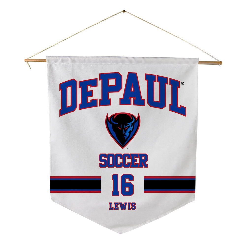 DePaul - NCAA Women's Soccer : Madeline Lewis - Pennant - 18" x 21"-0