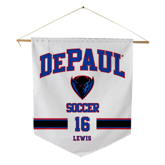 DePaul - NCAA Women's Soccer : Madeline Lewis - Pennant - 18" x 21"-0